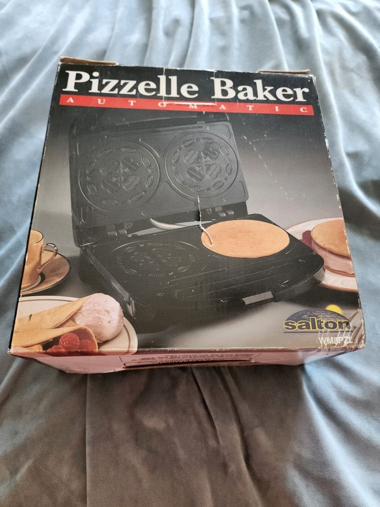Salton Automatic Electric Pizzelle Maker WM8PZL Non Stick Thermostatically Controlled. New. New used.