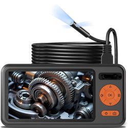 Triple-Lens Borescope, Split View Endoscope Camera with 5" IPS Screen, Inspection Camera, with 32GB Card,Inspection Camera Photo & Video(Sound Availab