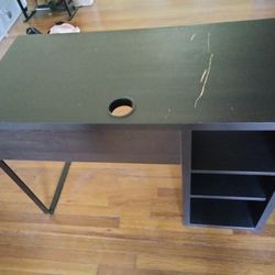 Dark Wood Sturdy Office Desk