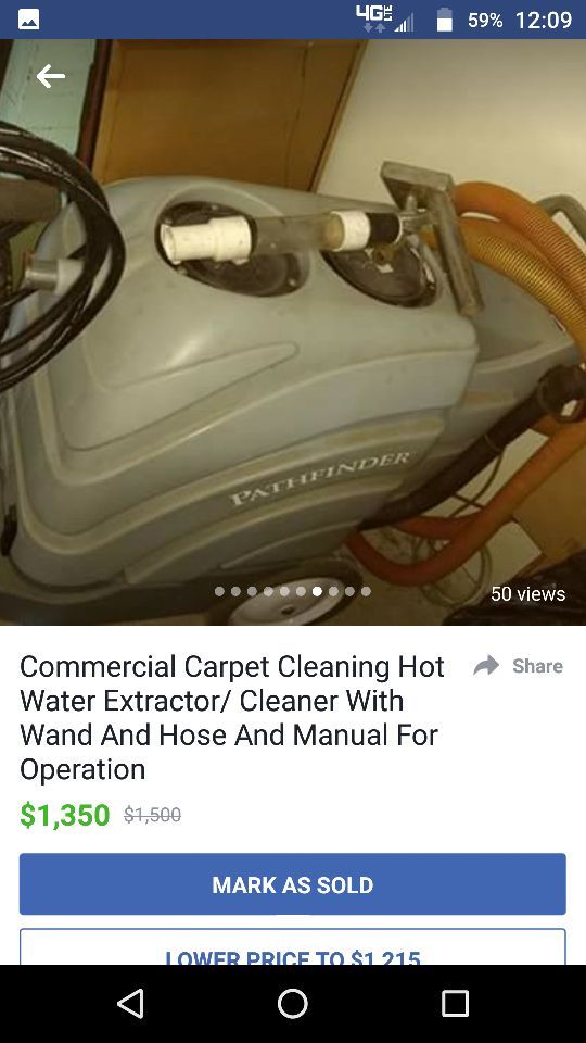 Pathfinder hot water carpet cleaning extractor
