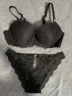 Black Lace Bra and Panty Set 36Cm/l