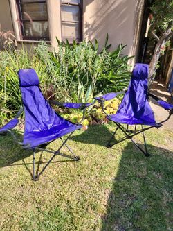 Set of 2 lounge camping chairs