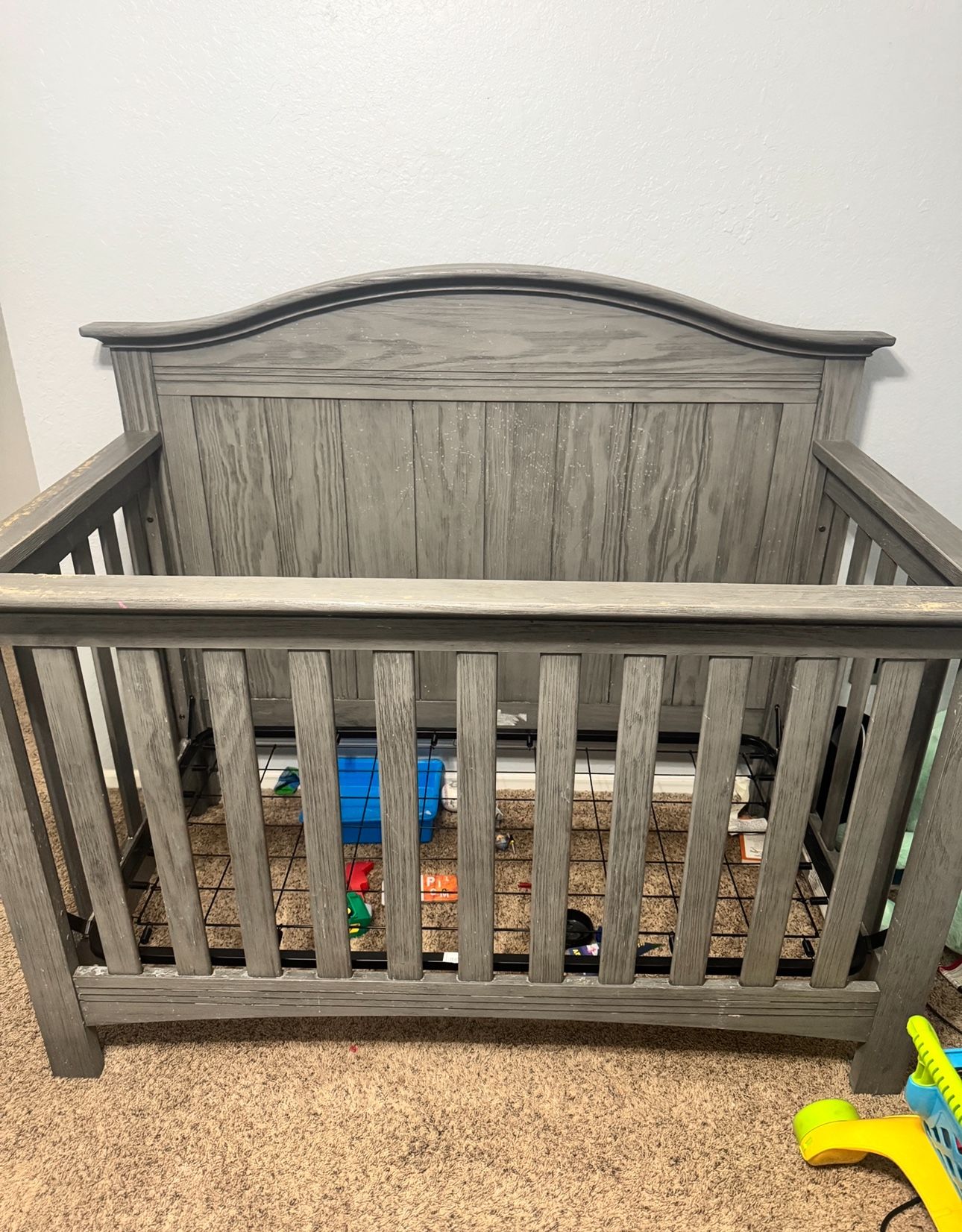 Grey Wood Crib