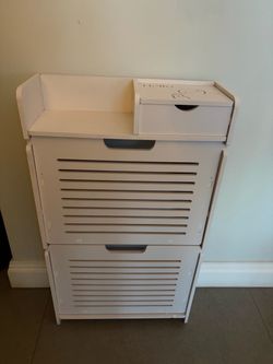 Storage Cabinet with Drawers shoe flip