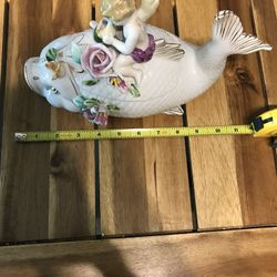 Vintage Fish Lidded Trinket Dish 