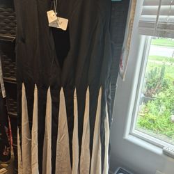 NEW  DRESS BLACK  AND BIEGE 