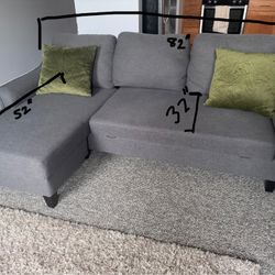 Gray Couch With Chaise Pull Out Sleeper