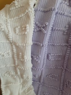 Afagans. 42"×44" purple one sold