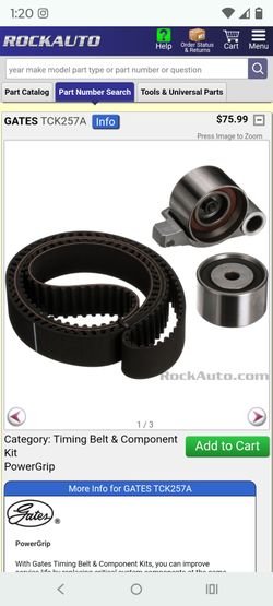 Timing Belt &Component Kit Gates TCK275a