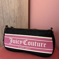 Juicy Black and Hot Pink Shoulder Bag