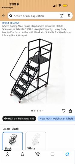 6  step rolling ladder