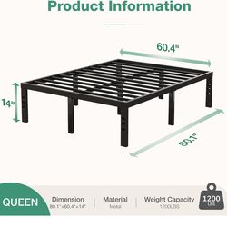 Novilla metal queen bed frame