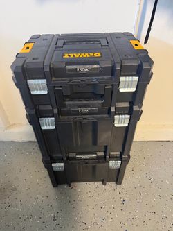 3 DeWalt TSTAK Stackable Tool Boxes