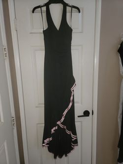 Long Halter formal evening prom bridesmaid dress Size M