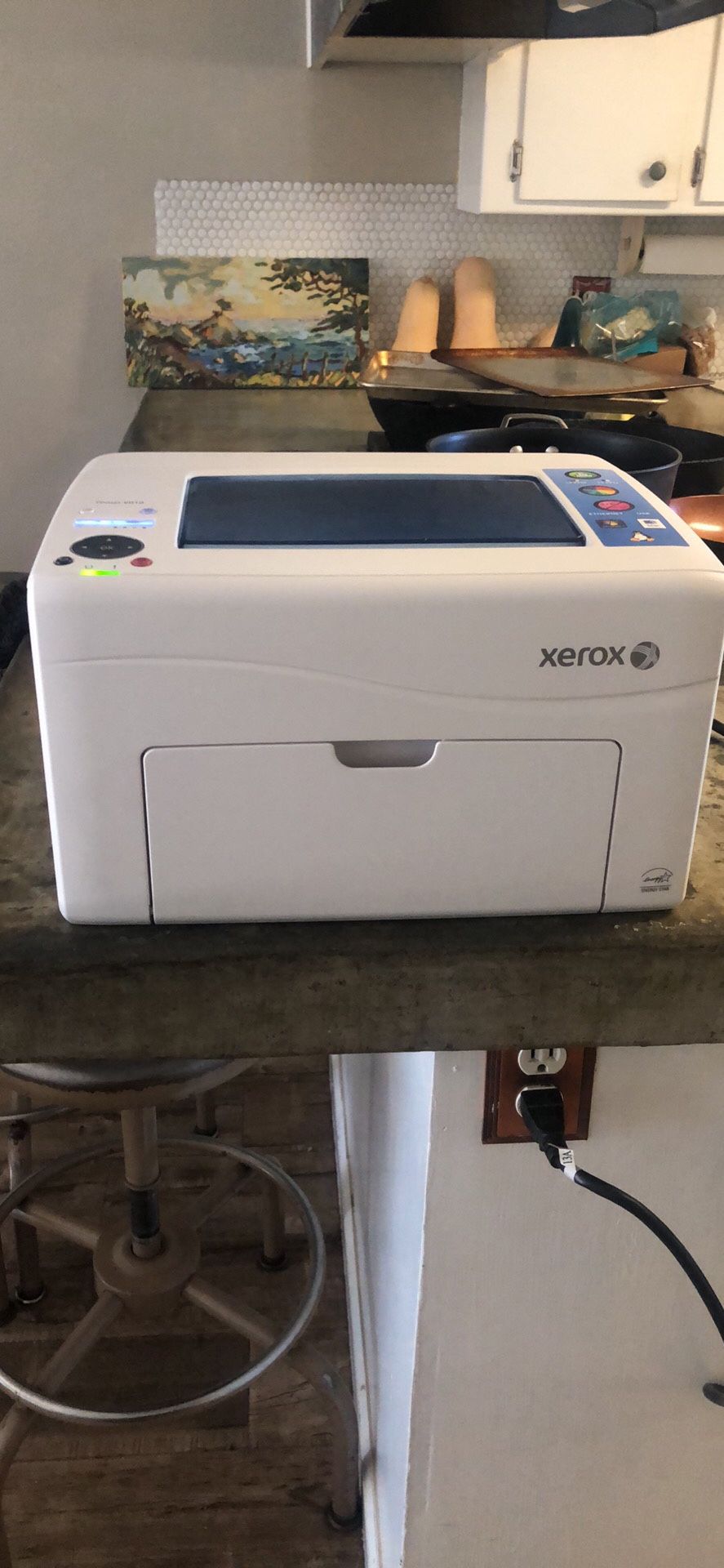 Xerox Phaser 6010 Color Laser Printer with four ink cartridges