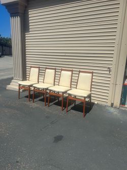 Mid Century Modern Teak Chairs By Gangson Mobler.