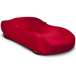 Coverking Custom Fit Exterior Car Cover Designed for Select Audi S5 Model Vehicles: Satin Stretch Fabric, Red