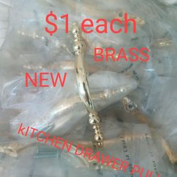 Polished Brass Drawer Pulls ( Standard meas.) 50+