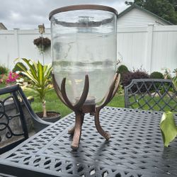 large 24” Candle Holder With Glass Some