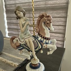 Girl On Carousel Horse Lladro #1469