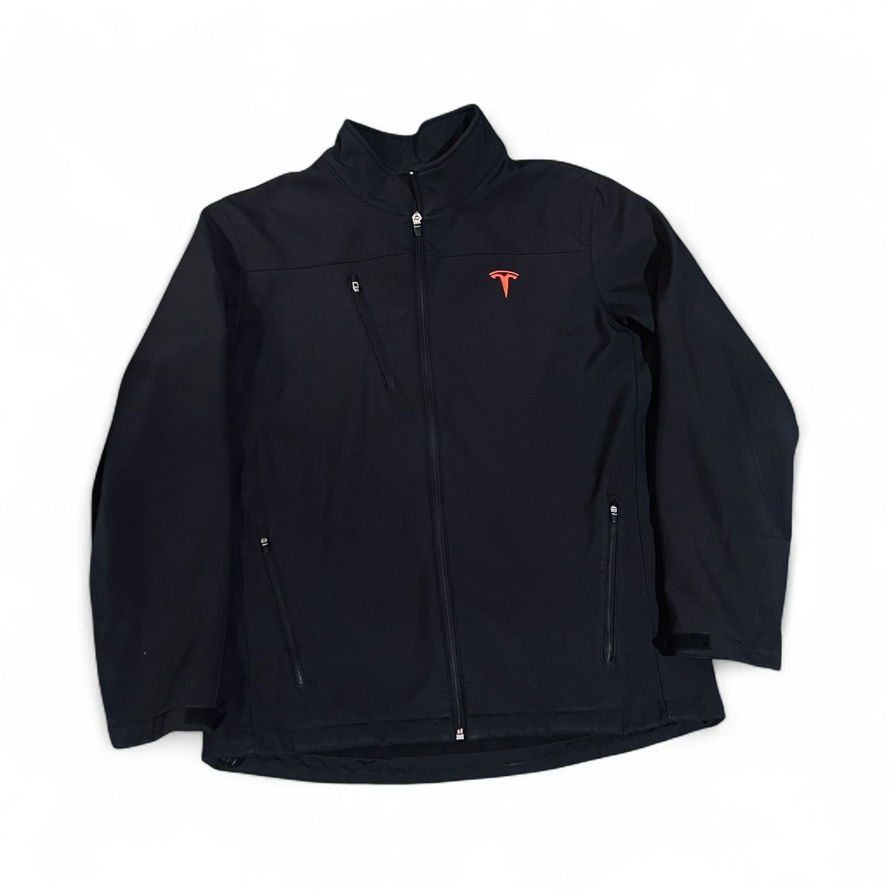 TESLA Motor Corporate Employee Medium Black Embroidered Softshell Jacket Zip Up