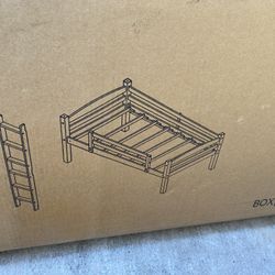 New Twin Bed Frame Comes With Ladder Cuz It Can Made Into Bunk Bed