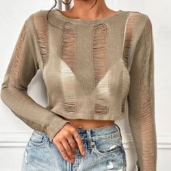 NWT Women’s Knitted Crop Top Sweater