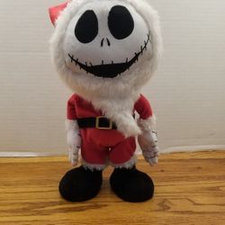 Nightmare Before Christmas ANIMATED PLUSH SANTA JACK SKELLINGTON Dancing Music