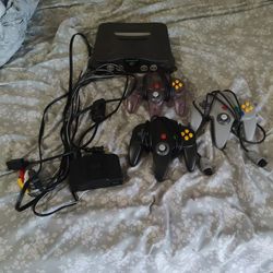 Original N64 with controller and HDMI adapter