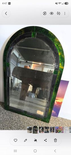 Glass Crystallized Mirror - Hand crafted