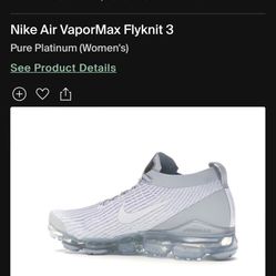 Nike Vapormax $75 8 1/2 