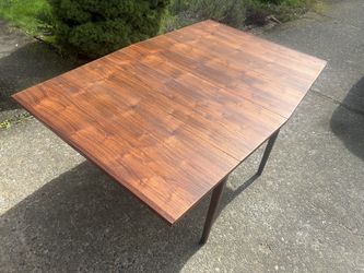 Mid Century Vintage Walnut Drop Leaf Table 