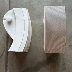 “BACK ON THE MARKET “ 2 Outdoor Bose Speakers With 2 Amplifiers And channel Selector