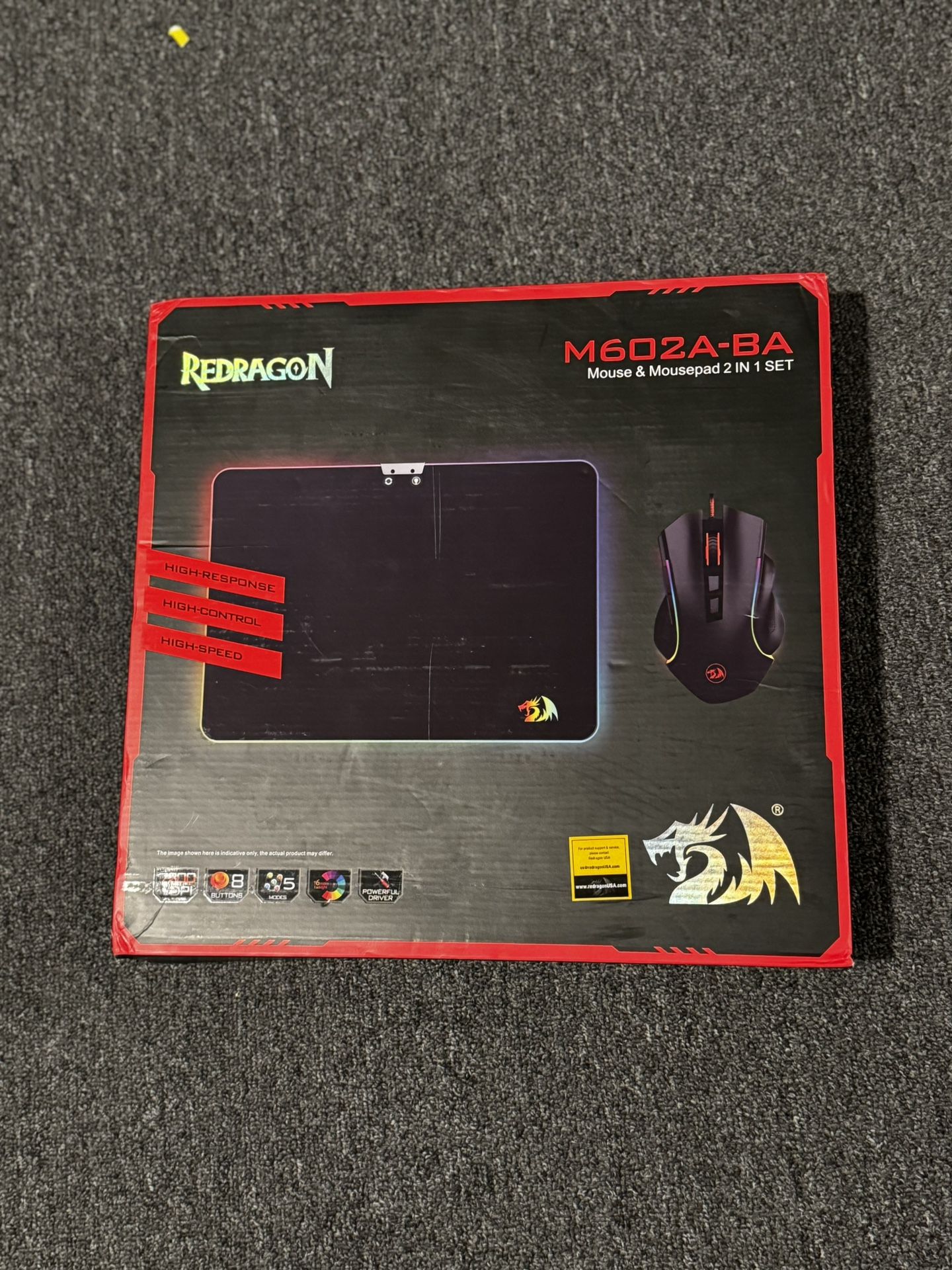 Redragon M602-BA RGB Gaming Mouse & Large Mouse Pad Combo