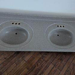 Double Sink Vanity Top - Cast From Mold