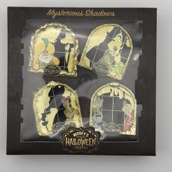Disney Mickeys Halloween Party Mysterious Shadows 4 Pin Set LE /1000 NEW