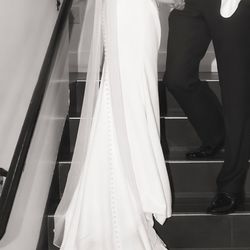 Simple Ivory Chiffon Wedding Neck Scarf