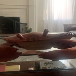 Unique handmade wooden crab