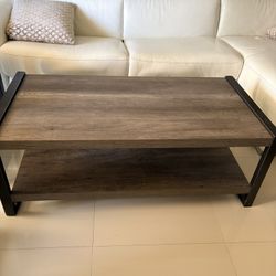 Coffee Table And End Table Set Of Three Pieces (Distressed Gray/ Black)