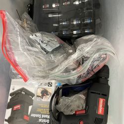 box of various tools $30