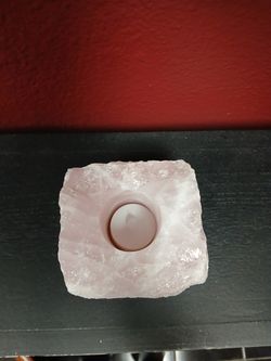 Rose Quartz Tea Light Candle Holder Large