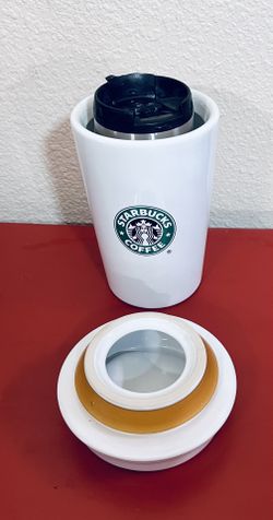 Mint Starbucks 2000 Barista Ceramic Coffee To Go Cup Canister Cookie Jar & 2006  Starbucks Stainless Steel Tumbler Travel Coffee Mug 16 fl oz w/ Lid for  Sale in San Antonio, TX - OfferUp
