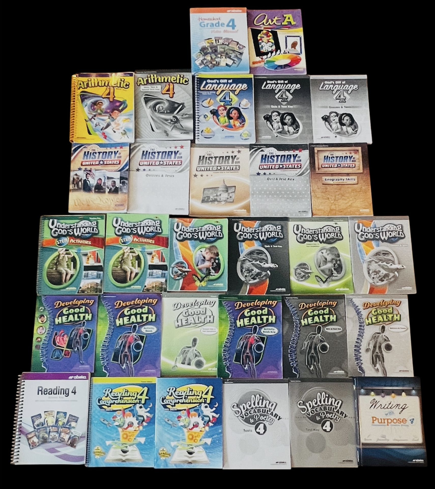 Abeka Program, School Books 4th Grade.