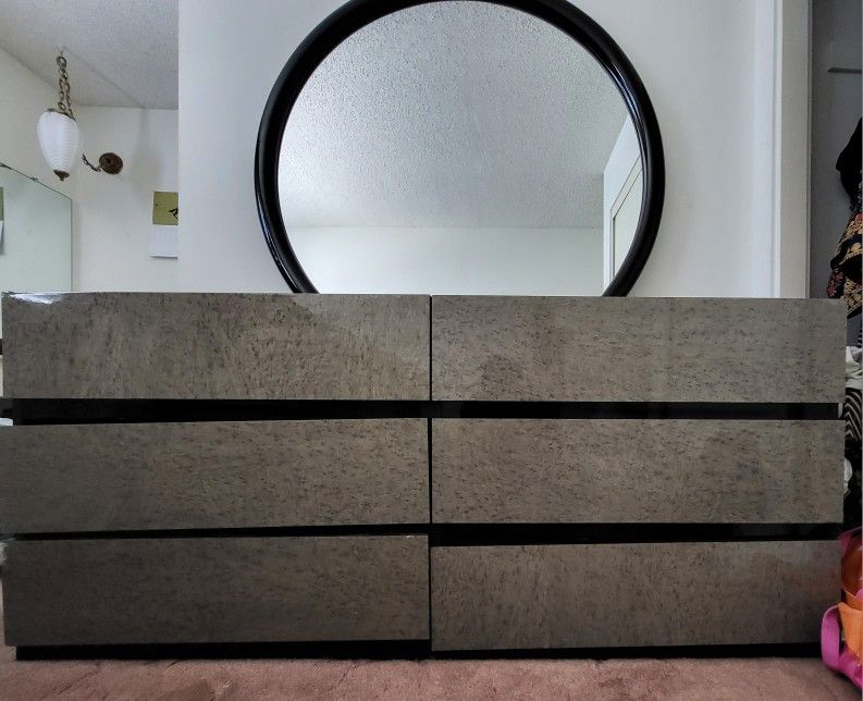 Bed Set, Including Headboard, Night Stand, Dresser And Mirror
