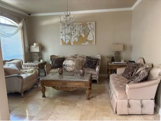 3 piece silk living room set