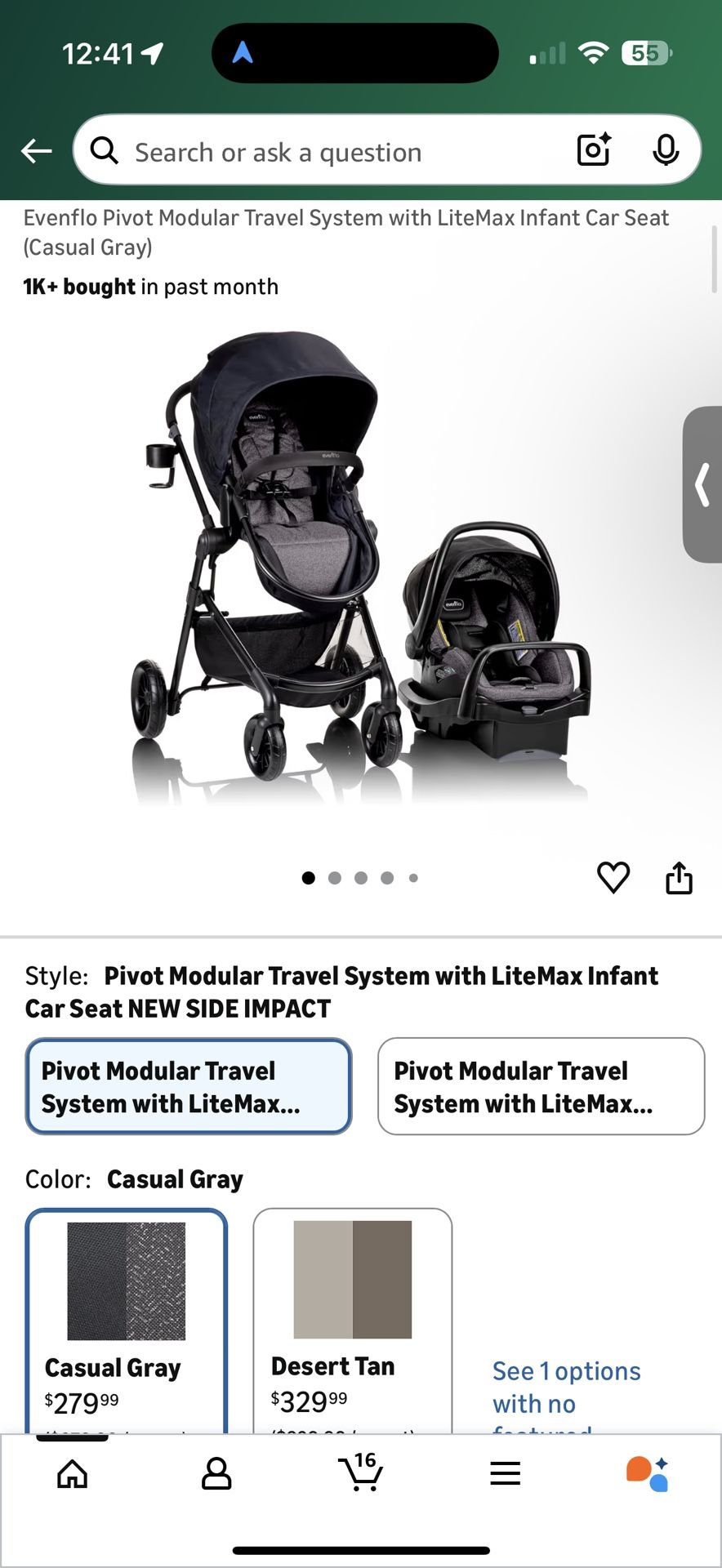 Evenflo Pivot Travel System