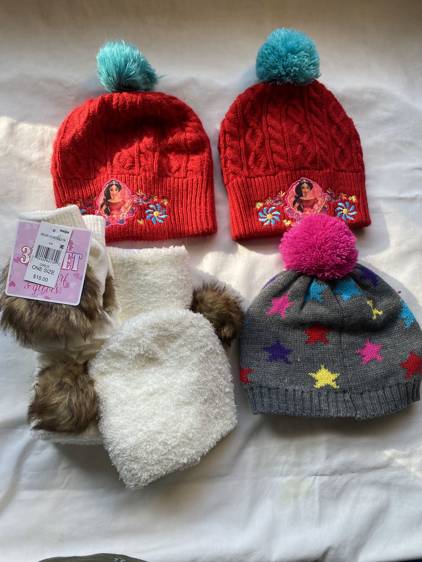 Winter, Girls hats and scarf, gloves set NEW