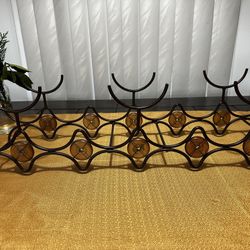 9-Bottle Countertop Wrought Iron Wine Rack