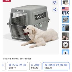 Petmate Sky Dog & Cat Kennel, Gray, 48 inches