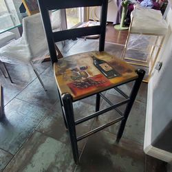 Set of 2 painted stools